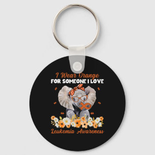 I Wear Orange For Someone I Love Leukaemia Awarene Key Ring