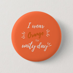 I Wear Orange for Unity Day Anti Bullying 6 Cm Round Badge