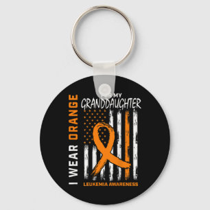 I Wear Orange Granddaughter Leukaemia Awareness Am Key Ring