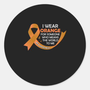 I Wear Orange in March MS Awareness Classic Round Sticker