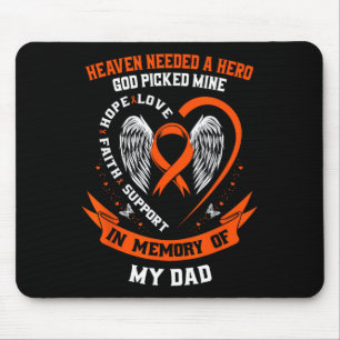 I Wear Orange In Memory Of My Dad Leukaemia Awaren Mouse Mat