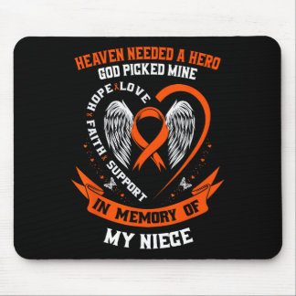 I Wear Orange In Memory of my Niece Leukaemia Awar Mouse Mat