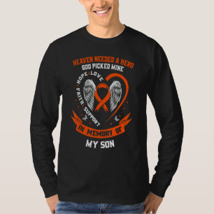 I Wear Orange In Memory of my Son Leukaemia Awaren T-Shirt