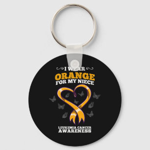 I Wear Orange Niece Leukaemia Cancer Awareness Blo Key Ring