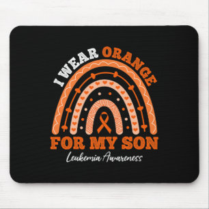 I Wear Orange Ribbon For Son Leukaemia Awareness R Mouse Mat