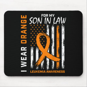 I Wear Orange Son In Law Leukemia Awareness Americ Mouse Mat