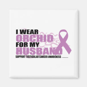 I Wear Orchid For My Husband Magnet