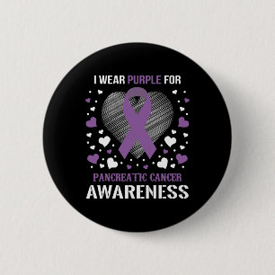 I Wear Pancreatic Cancer Awareness Supporter Ribbo 6 Cm Round Badge