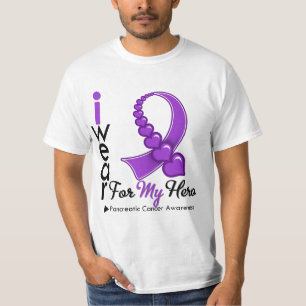 I Wear Pancreatic Cancer Ribbon For My Hero T-Shirt