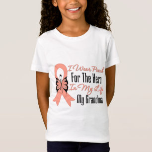 I Wear Peach For The Hero in My Life...My Grandma T-Shirt