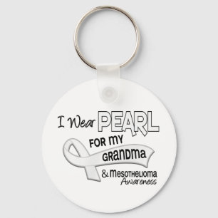 I Wear Pearl For My Grandma 42 Mesothelioma Key Ring