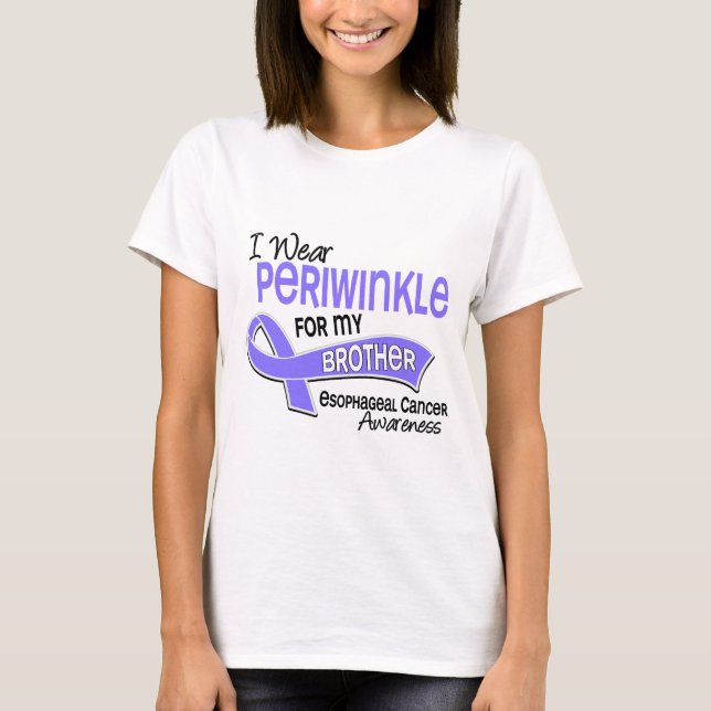 I Wear Periwinkle 42 Brother Oesophageal Cancer T-Shirt (Front)