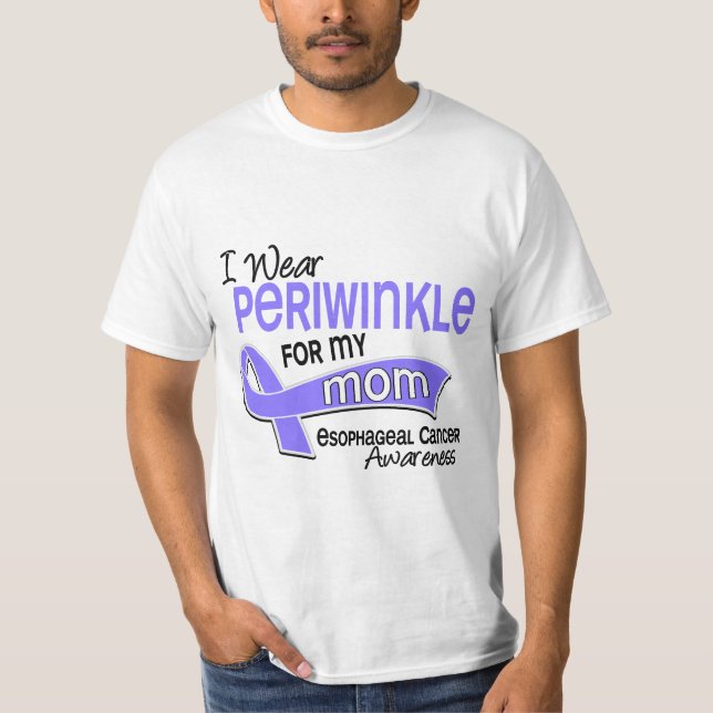 I Wear Periwinkle 42 Mum Oesophageal Cancer T-Shirt (Front)