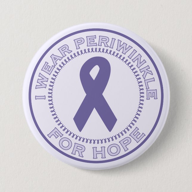 I Wear Periwinkle For Hope 7.5 Cm Round Badge (Front)