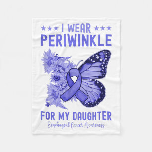 I Wear Periwinkle for My Daughter Oesophageal Fleece Blanket