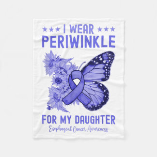 I Wear Periwinkle for My Daughter Oesophageal Fleece Blanket