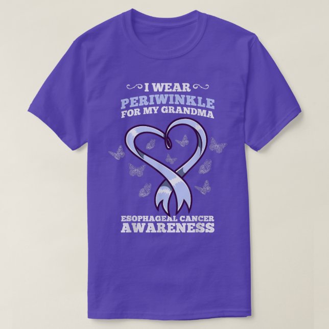 I Wear Periwinkle For My Grandma Esophageal Cancer T-Shirt (Design Front)