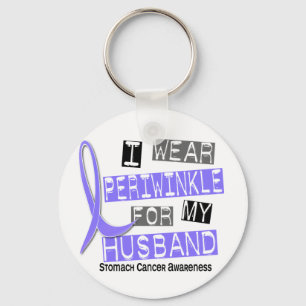 I Wear Periwinkle For My Husband 37 Stomach Cancer Key Ring