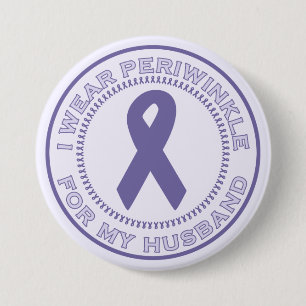 I Wear Periwinkle For My Husband 7.5 Cm Round Badge