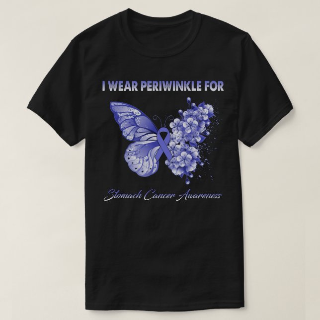 I Wear Periwinkle For Stomach Cancer Awareness T-Shirt (Design Front)