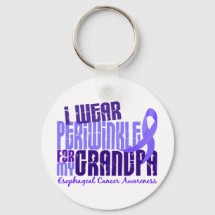 I Wear Periwinkle Grandpa 6.4 Esophageal Cancer Key Ring