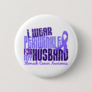 I Wear Periwinkle Husband 6.4 Stomach Cancer 6 Cm Round Badge