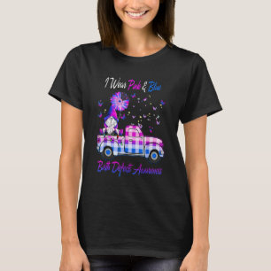 I Wear Pink And Blue Gnome Truck Birth Defects Awa T-Shirt