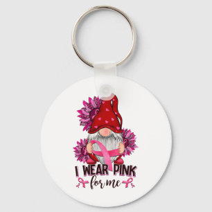 I Wear-pink For Me Breast Cancer Awareness Gnome S Key Ring