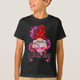 I Wear-Pink For Me Breast Cancer Awareness Gnome S T-Shirt