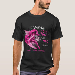 I wear pink for me breast cancer awareness horse  T-Shirt