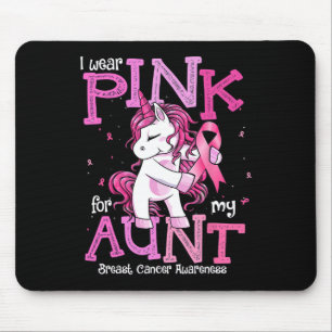 I Wear Pink For My Aunt Shirt Breast Cancer Awaren Mouse Mat