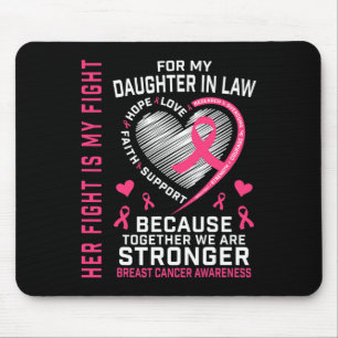 I Wear Pink For My Daughter In Law Breast Cancer H Mouse Mat