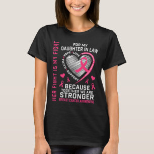 I Wear Pink For My Daughter In Law Breast Cancer H T-Shirt