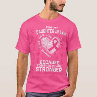 I Wear Pink For My Daughter In Law Breast Cancer H T-Shirt