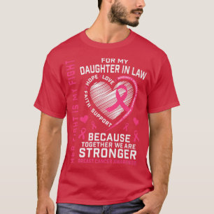 I Wear Pink For My Daughter In Law Breast Cancer H T-Shirt