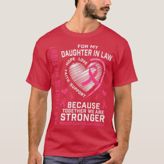 I Wear Pink For My Daughter In Law Breast Cancer H T-Shirt