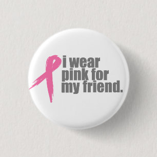 I Wear Pink for My Friend 3 Cm Round Badge