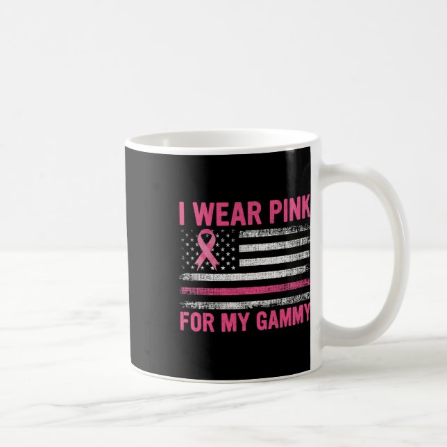 I Wear Pink For My Gammy Breast Cancer Awareness S Coffee Mug (Right)