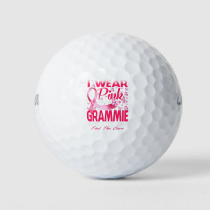 I Wear Pink For My Grammie Breast Cancer Awareness Golf Balls