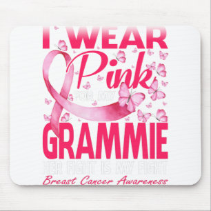 I Wear Pink For My Grammie Breast Cancer Awareness Mouse Mat