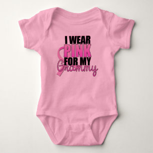 I Wear Pink for My Grammy - Breast Cancer Baby Bodysuit