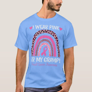 I Wear Pink For My Grampy Rainbow Breast Cancer Su T-Shirt