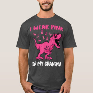 I Wear Pink For My Grandma Baby Kids Breast Cancer T-Shirt
