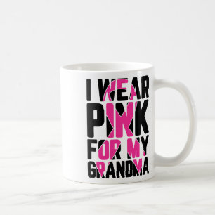 I Wear Pink For My Grandma Breast Cancer Awareness Coffee Mug