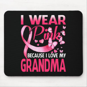 I Wear Pink For My Grandma Breast Cancer Awareness Mouse Mat