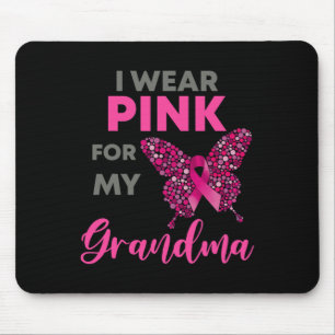 I Wear Pink For My Grandma Breast Cancer Awareness Mouse Mat