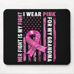 I Wear Pink For My Grandma Breast Cancer Awareness Mouse Mat