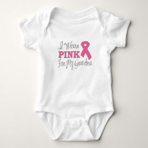 I Wear Pink For My Grandma (Pink Ribbon Version C) Baby Bodysuit
