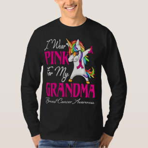 I Wear Pink For My GRANDMA Ribbon Family Love Warr T-Shirt