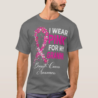I Wear Pink For My Granny Ribbon Pink Heart Cancer T-Shirt